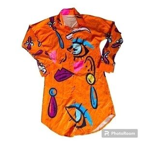 Midi button-up dress